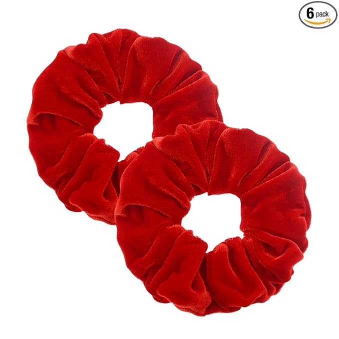 Red velvet scrunchies