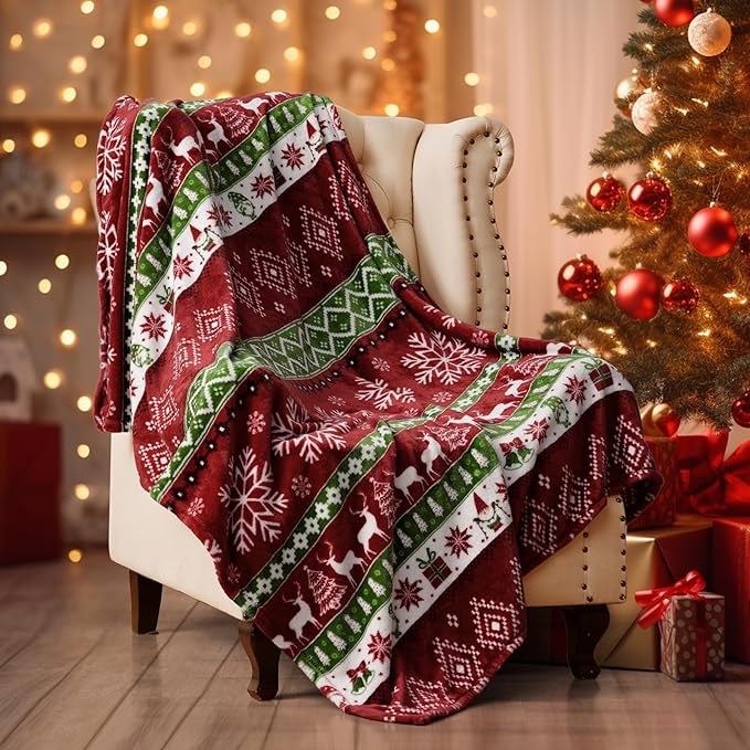 Holiday throw blanket
