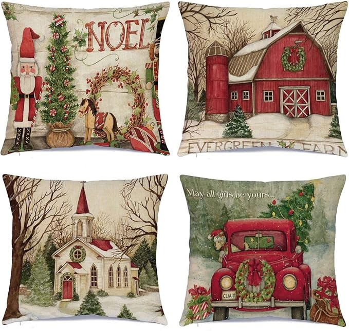 Holiday pillow covers