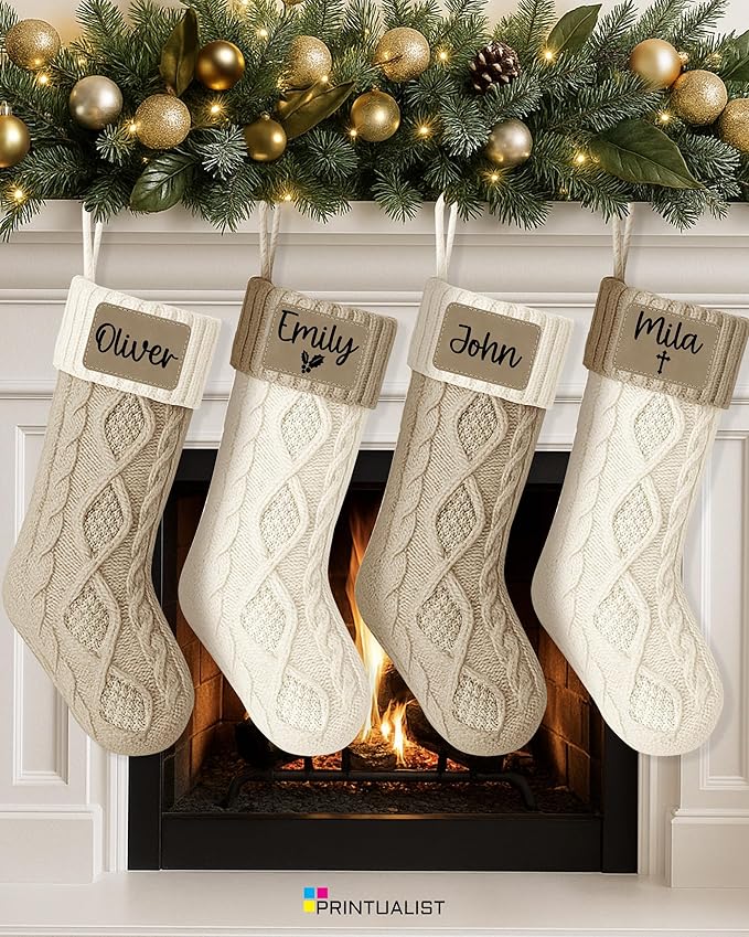 Neutral Christmas stockings