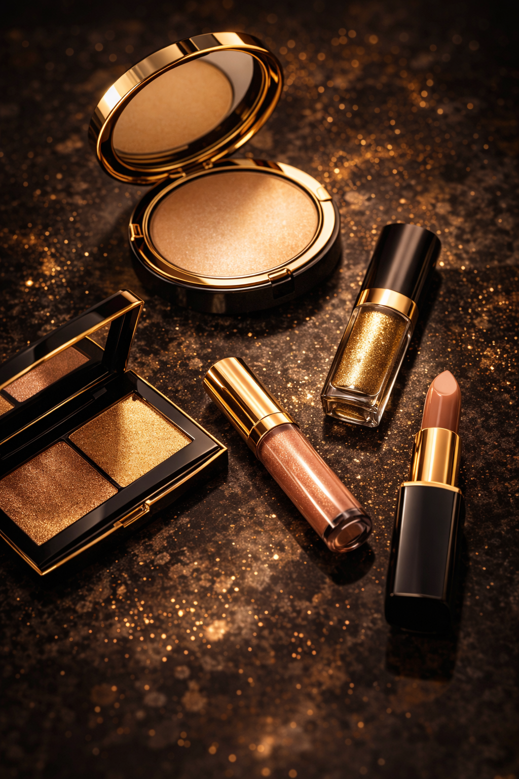 New Year’s Eve luxury makeup close-up