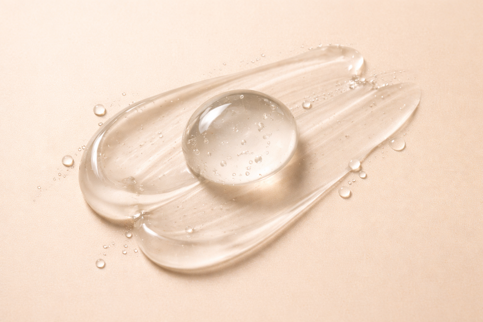 Clean beauty product photography on a neutral background